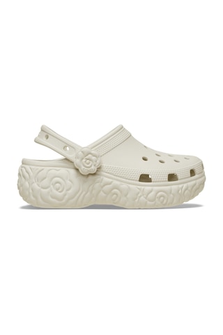 Crocs Classic Platform Bloom Clog Kadın Terlik-33935 Bej