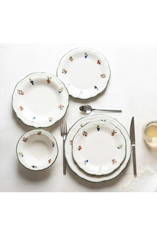Porser Vintage Rose Fulya 24 Parça Yemek Takımı