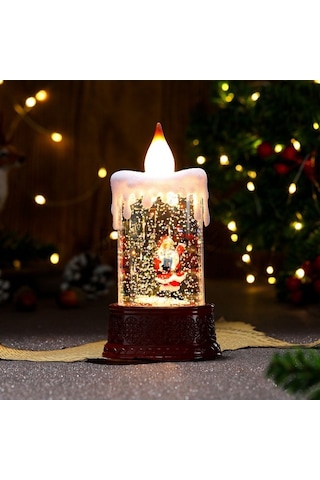 Novahub Yeni Yaşlı Yaratıcı Süsleme Parlayan Noel Mum Mum Masaüstü Lambası Lambası Gece Çanta Bronz Adam 20 İh 20