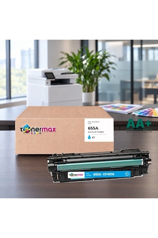 Hp 655a Cf451a Mavi Uyumlu Toner Aa Plus / Color Laserjet Enterprise M652 / M653 / Mfp M681 / M682
