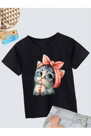 Genel Markalar Baskılı T-shirt - Siyah -