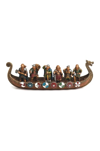 Viking Savaş Gemisi 6 Viking Figürlü Dekoratif Gemi Viking Savaş Gemisi 6 Viking Figürlü Dekoratif Gemi