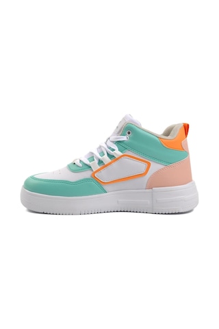 Walkway Nefertiti Beyaz-su Yeşili Unisex Hi Sneaker 001