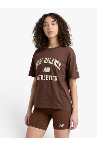 New Balance Nb Lıfestyle Women T-shırt Kadın Kahverengi T-shirt - Wnt1402