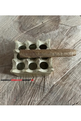 ANTİK PİRİNÇ SARI KÜLLÜK PURO KÜLLÜĞÜ SİĞARA KÜLLÜK 8*8CM