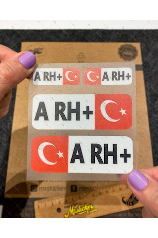 Bay Etiket Bt03 Reflektif A Rh Pozitif (+) Kan Grubu Sticker Seti