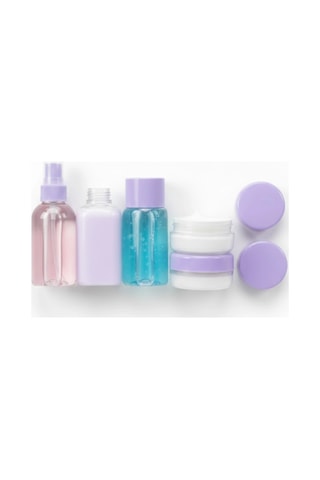 5 Parça Seyahat Banyo Seti 30 Ml Şeffaf Taşınabilir Şişe Seti