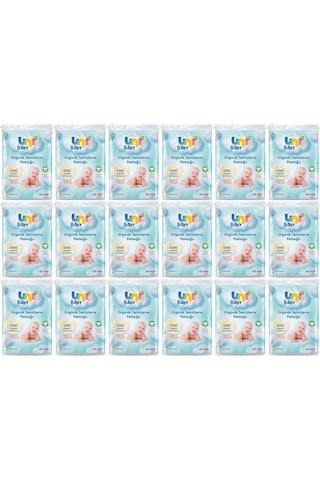 Uni Baby Bebek Temizleme Pamuğu 60 Adet Tekli Pk 18 Li Set 18'li Set