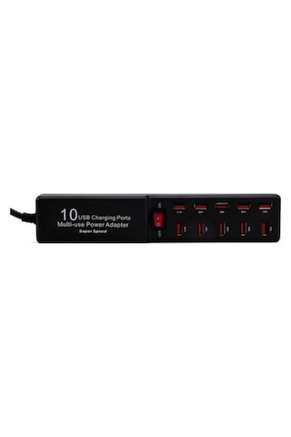 Diğer Televizyon Aksesuarları 10 Portlu Usb Şarj Adaptörü