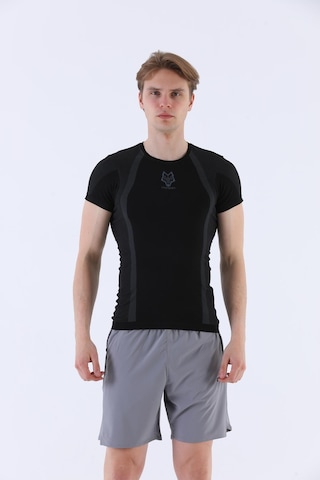 Maraton Active Slimfit Erkek Bisiklet Yaka Kısa Kol Koşu Siyah T-Shirt 821070-Siyah