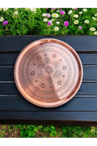 Dekorasyon Tepsi Bakır 55 Cm