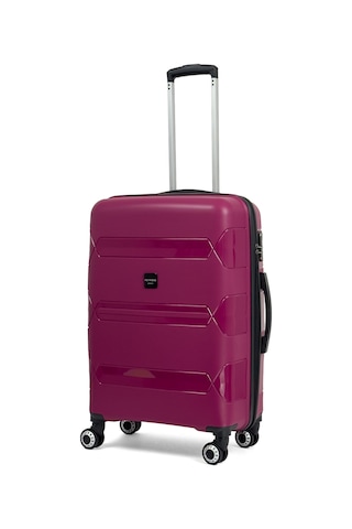 Lucas Polipropilen Kırılmaz Valiz, Orta Boy Bordo