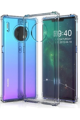 Blogy Mate 30 Pro İle Uyumlu Crystal Fit Kılıf Crystal Clear
