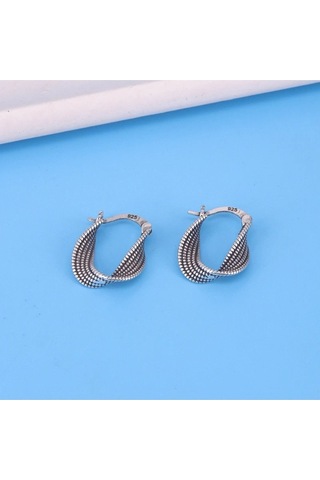 925ayar Gümüş Büküm Sarma Küpe