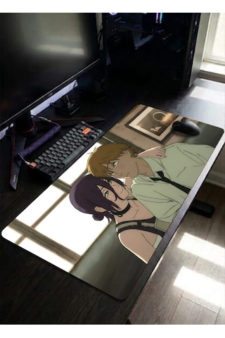 Derdenix Anime Series: Denji & Reze Edition 90x40 Mousepad Çok Renkli