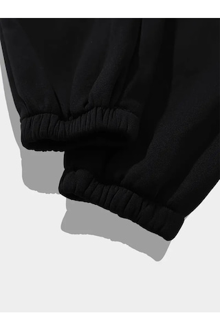 Code California Baskılı Kapüşonlu Sweatshirt Ve Eşofman Altı Eşofman Takımı Siyah Siyah
