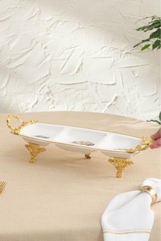 Karaca Crown Dekoratif 3'lü Çerezlik 37,5X14,6X8 cm