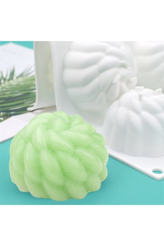 Mousse Kek Kalıbı 6 Santa Ana Çiçekli Silikon Kalıp Dıy Çikolata Beyaz