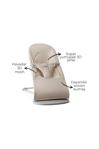 Babybjörn Balance Soft Woven Jersey Üçlü Kumaş / Light Beige