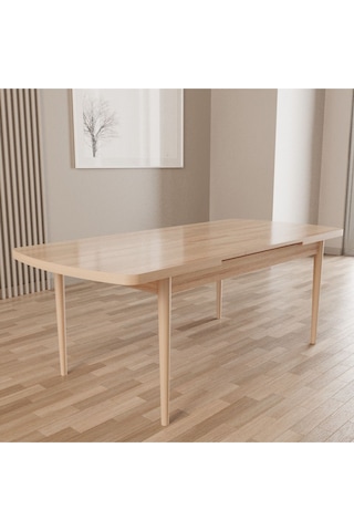 Merona Sonomo 80x132 Mdf Ahşap Ayaklı Açılır Mutfak Masası, Yemek Masası, Salon Masası Sonomo
