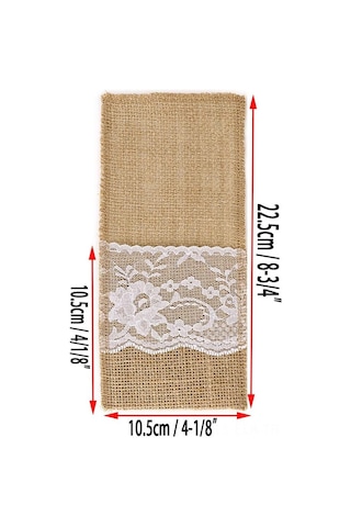 Xindoker Doğal Keten Kumaştan Yapılmış Dayanıklı Ve Şık Mutfak Aksesuarı Çantası - 30 Adet Diğer