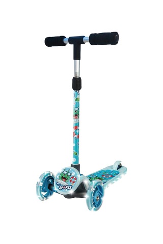 Işıklı Scooter 3 Tekerlekli Ledli Pembe Mavi Mavi
