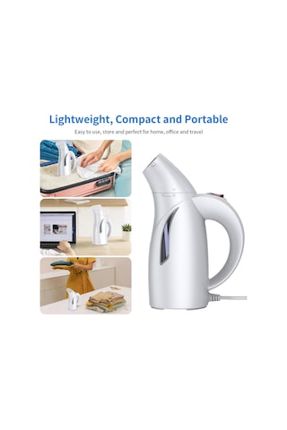 Mufunye 700w 140 C Yüksek Sicaklık Buhar Kazanıcı - 240ml Su Deposu, 40s Hızlı Isınma, Taşınabilir Ev Ofis Seyahat İçin Beyaz Ev Gereci