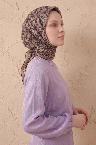 Silk Home Soft Eşarp Şal Motif Mocha Mousse 90x90 Çok Renkli