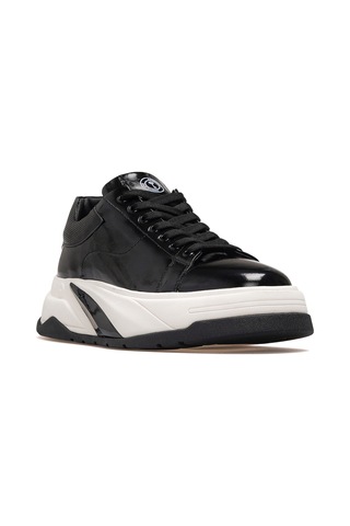 Yaşar Kaşlı Erkek Hakiki Deri Casual Günlük Ayakkabı 25k Ykö-22216 M Siyah Rugan Siyah Rugan