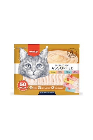 Karışık 4 Lezzetli Krema Kedi Ödülü 50 14 Gr Rac-mix