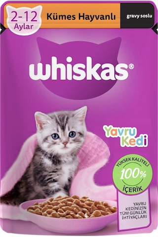 Whiskas Pouch Kümes Hayvanlı Yavru Kedi Maması 28 x 85 G