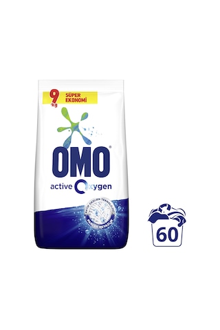 Omo Active Oxygen Beyazlar için Toz Çamaşır Deterjanı 9 KG