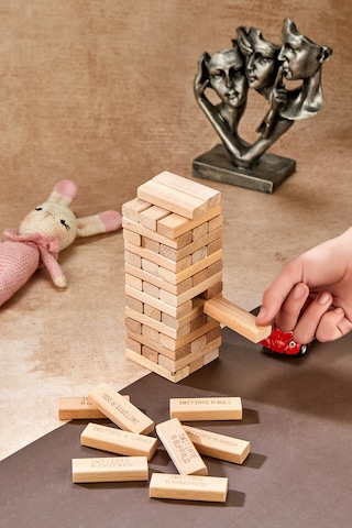 Cezalı Jenga Denge Oyunu Tower Büyük Boy 54 Parça
