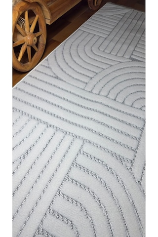 Loft Krem Bohem İskandinav Sisal Pamuk Taban Yıkanabilir Özel Kesim Kaymaz Salon Mutfak Krem