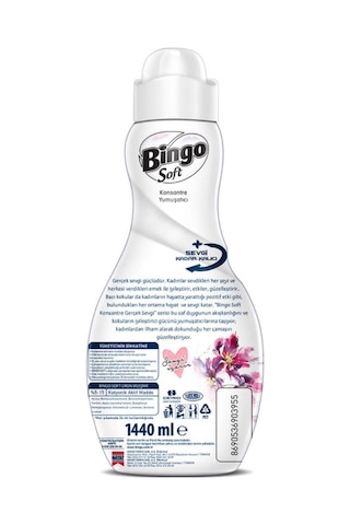 Bingo Soft Konsantre Çamaşır Yumuşatıcısı Manolya Bahçesi 4 x 1440 ML