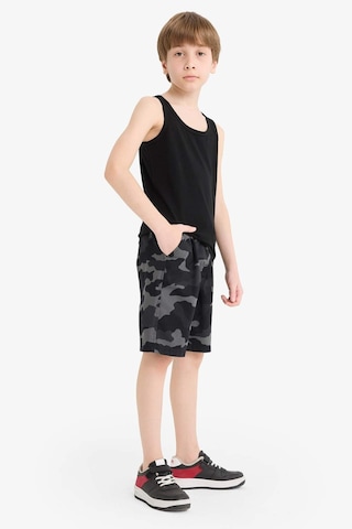 Defacto Erkek Çocuk Kamuflaj Desenli Gabardin Şort F1179a825hsgr164 Gri