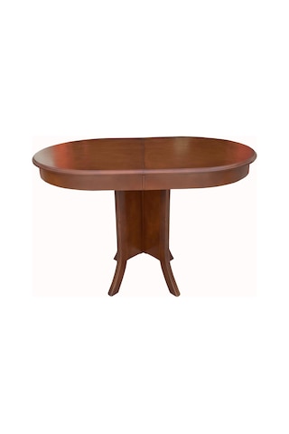 Evimeaksesuar Oval Ortadan Ayaklı Açılır Masa 75X108 Cm Tamamı Ahşap