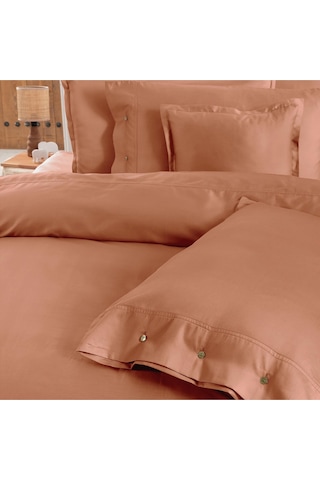 Sarev Monochrome Terracotta %100 Pamuk Saten ''300 Tc" Nevresim Takımı Ks V13 Kahverengi