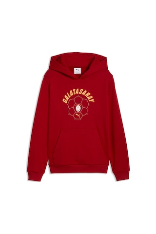 Puma Galatasaray Ftblculture Genç Kapüşonlu Sweatshırt 787646 01 Kırmızı