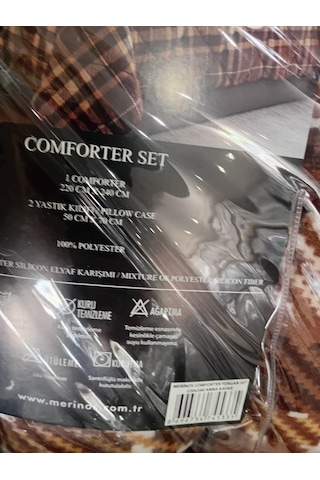 Comforter Çift Kişilik Yorgan Set / 220x240 / Çeyiz / Yorgan /set Koyu Kahverengi