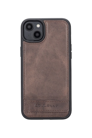 Bouletta Apple iPhone 14 Plus Uyumlu Deri Standlı Arka Kapak Tn3