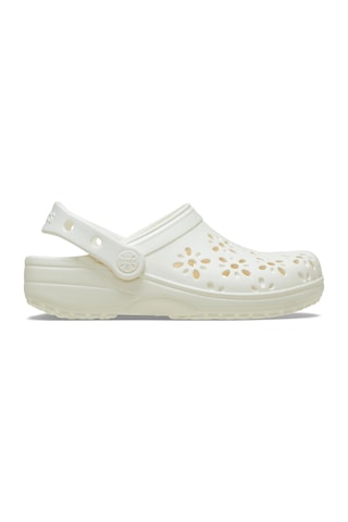 Crocs Classic Floral Cut Out Kadın Terlik C-cro210927g010wv Beyaz