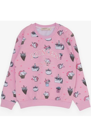 Breeze Kız Bebek Eşofman Takımı Prenses Dinozor Desenli 9 Ay-3 Yaş, Pembe-pembe Pembe