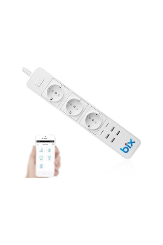 Bix Akım Korumalı Hızlı Şarj Özellikli Wifi Akıllı Priz