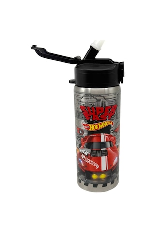 Okul Matarası 3437-hot Wheels Çelik Matara Çok Renkli
