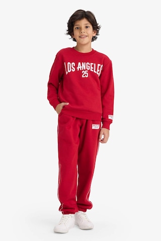 Defacto Erkek Çocuk 2li Takım Baskılı Sweatshirt Eşofman Altı G5644a825cwbr244 Kırmızı-br244
