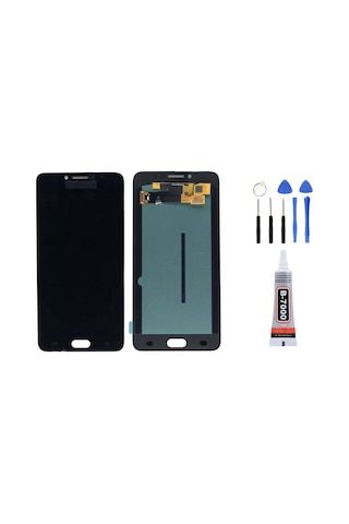 Samsung C7 Pro C7010 Siyah Uyumlu Lcd Ekran Dokunmatik Tamir Seti Yapıştırcı Set Yedcom