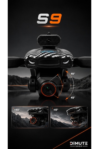S9 Aerial Drone Hd 4k Kamera Brushless Motor 3000mah Batarya