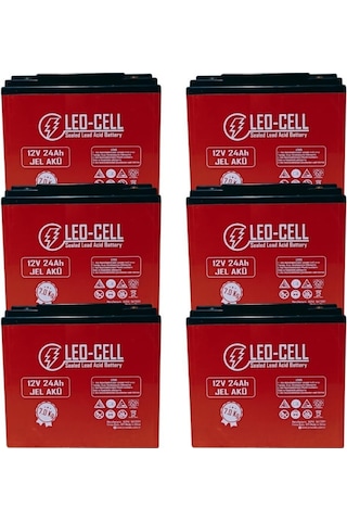 Leo-cell 6'lı 12v 24 Ah Japon Teknolojisi 7 Kg Elektrikli Motorsiklet Aküsü 2024 Üretimi