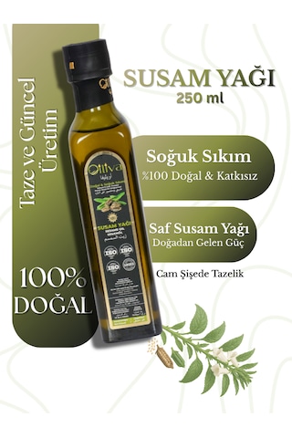Soğuk Sıkım Susam Yağı 250 Ml %100 Doğal Katkısız Saf Susam Yağı